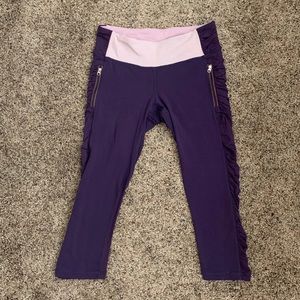 Lululemon 19” Run In The Sun crops, size 6